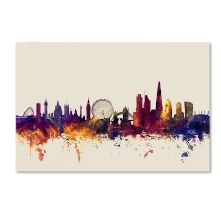 Michael Tompsett 'London England Skyline III' Canvas Art,30x47